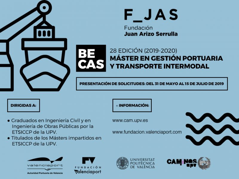 Nuevas becas de la Fundación Juan Arizo Serrulla para cursar el Máster en Gestión Portuaria y Transporte Intermodal
