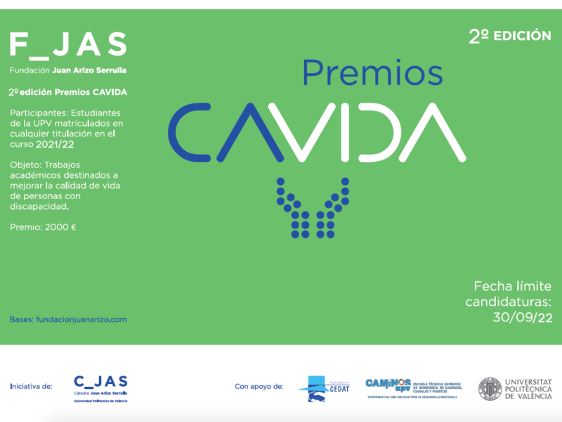 Abierta la convocatoria de solicitudes para la segunda edición de los premios CAVIDA de la Fundación Juan Arizo