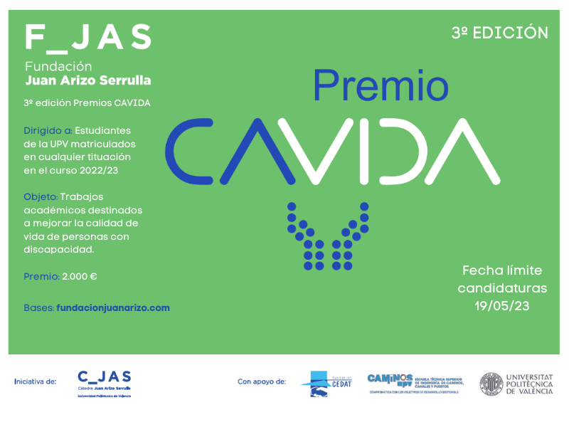 Abierta convocatoria de la 3ª edición del Premio CAVIDA de la Fundación Juan Arizo Serrulla