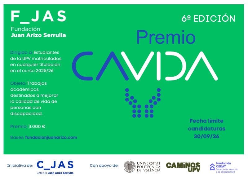 Abierta la convocatoria del VI Premio CAVIDA 2026
