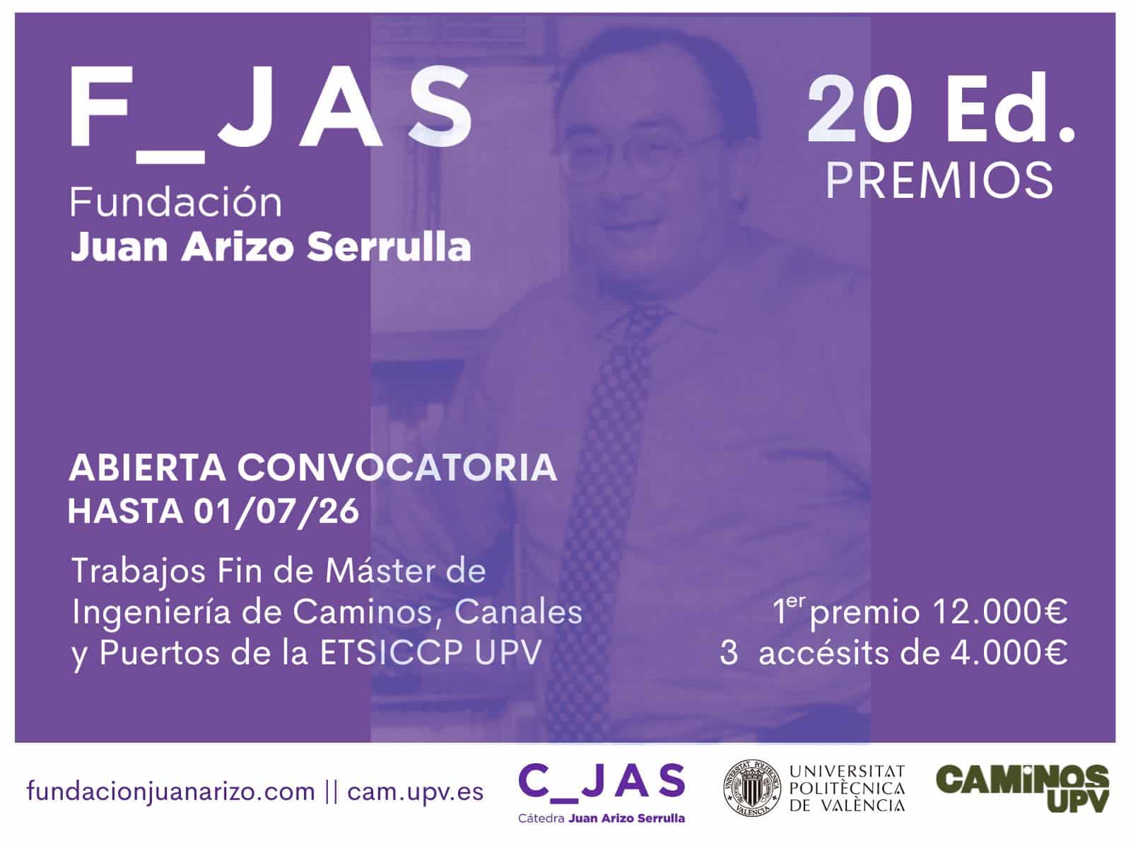 Abierta la convocatoria de la XX edición de los Premios Juan Arizo Serrulla a los mejores TFM Abierta la convocatoria de la XX edición de los Premios Juan Arizo Serrulla a los mejores TFM